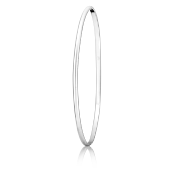 9ct White Gold Solid Bangle