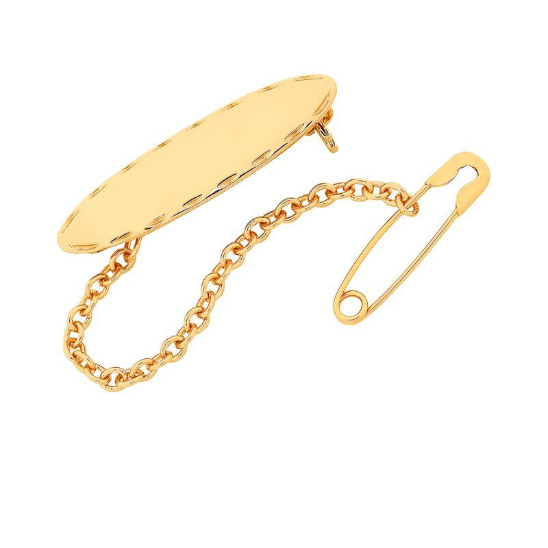 Oval Children's Brooch- Oval Children's Brooch-"Thomas"-YGP