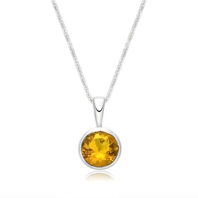 Sterling Silver Topaz CZ & Chain Sterling Silver Topaz CZ & Chain