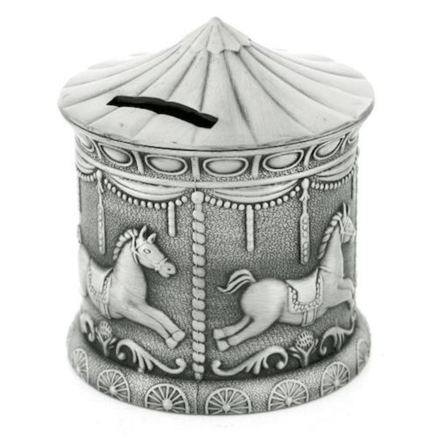 Merry Go Round Money Box-Pewter Finish