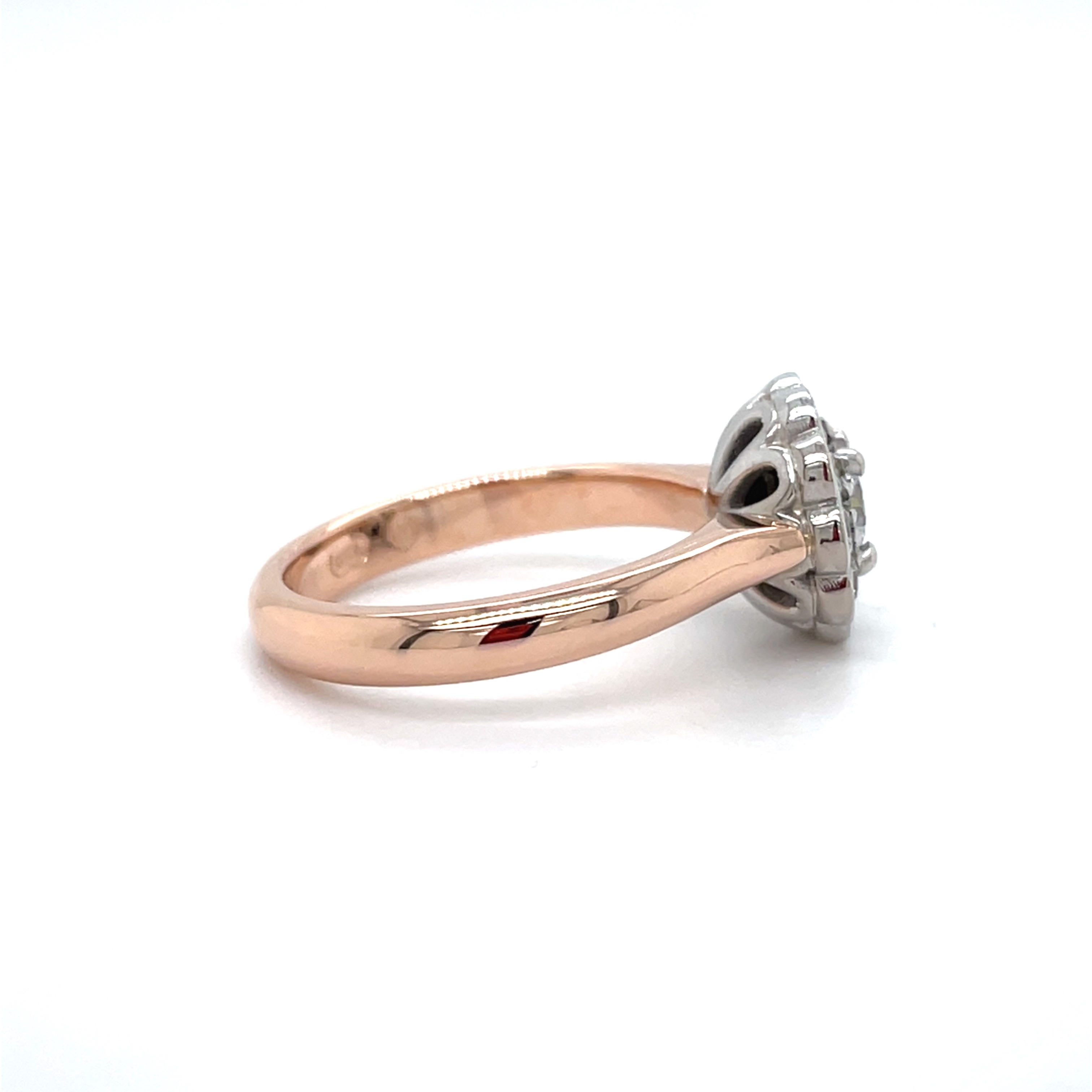18ct Rose Gold Diamond Daisy Ring