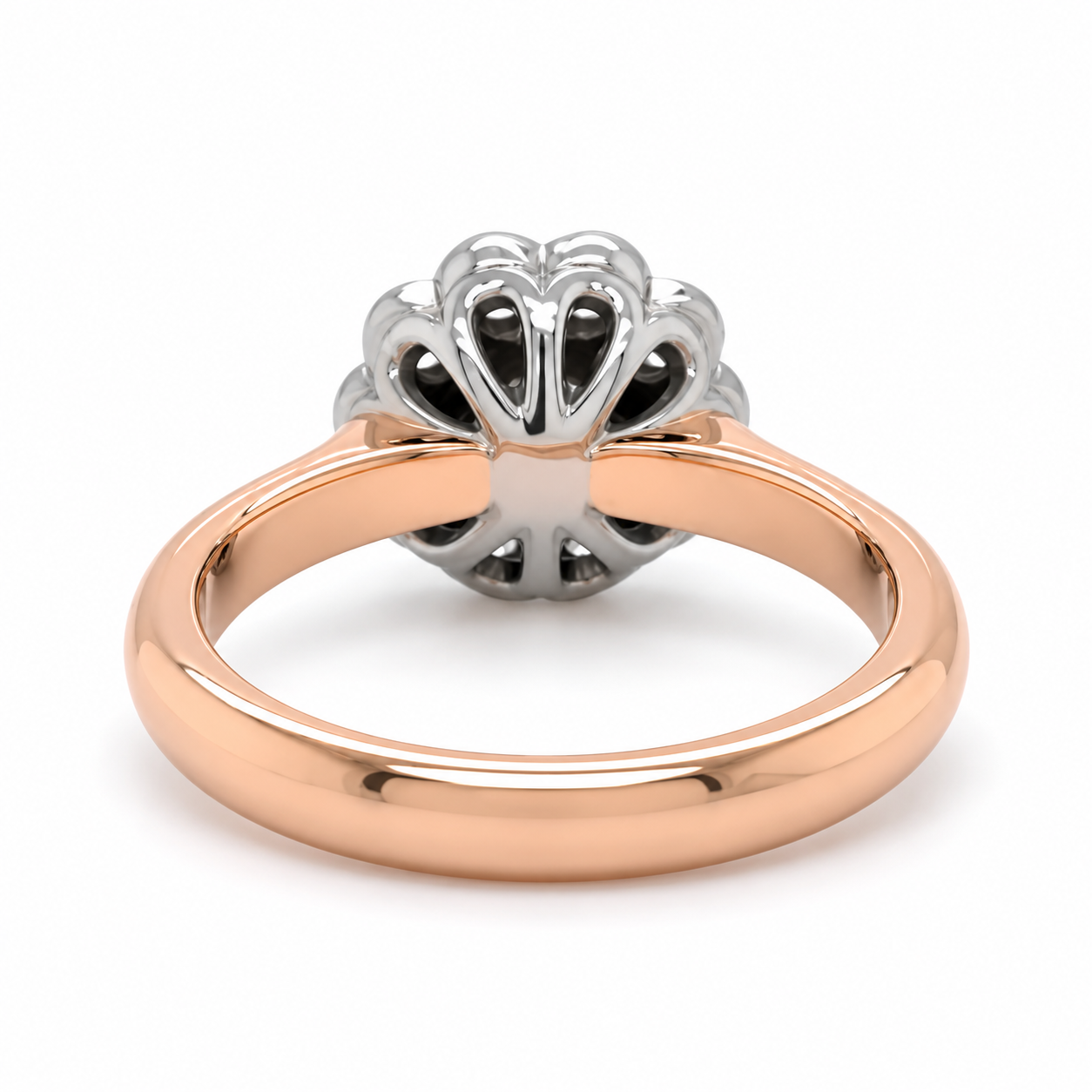 18ct Rose Gold Diamond Daisy Ring