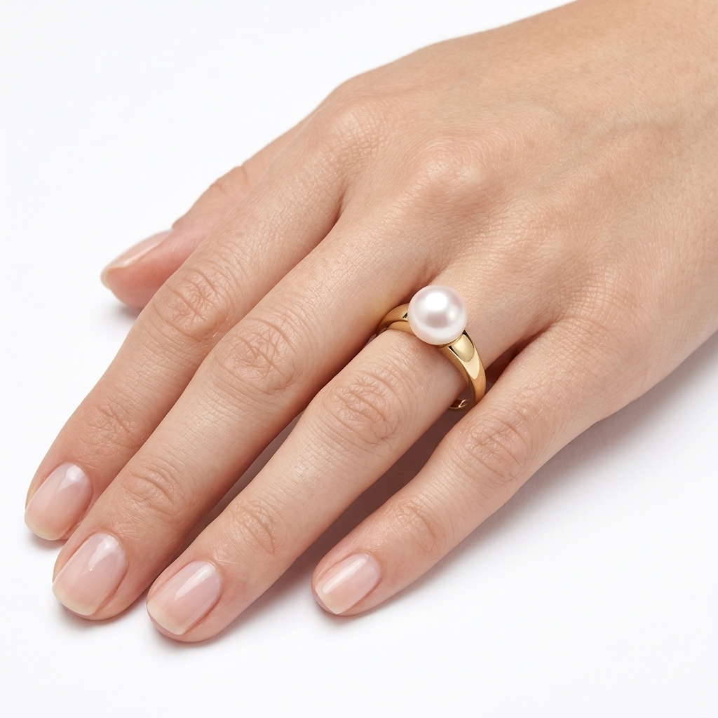 9ct Yellow Gold 8 - 8.5mm Freshwater Pearl Ring