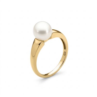 9ct Yellow Gold 8 - 8.5mm Freshwater Pearl Ring