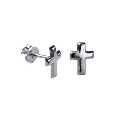 Sterling Silver Plain Cross Studs Sterling Silver Plain Cross Studs