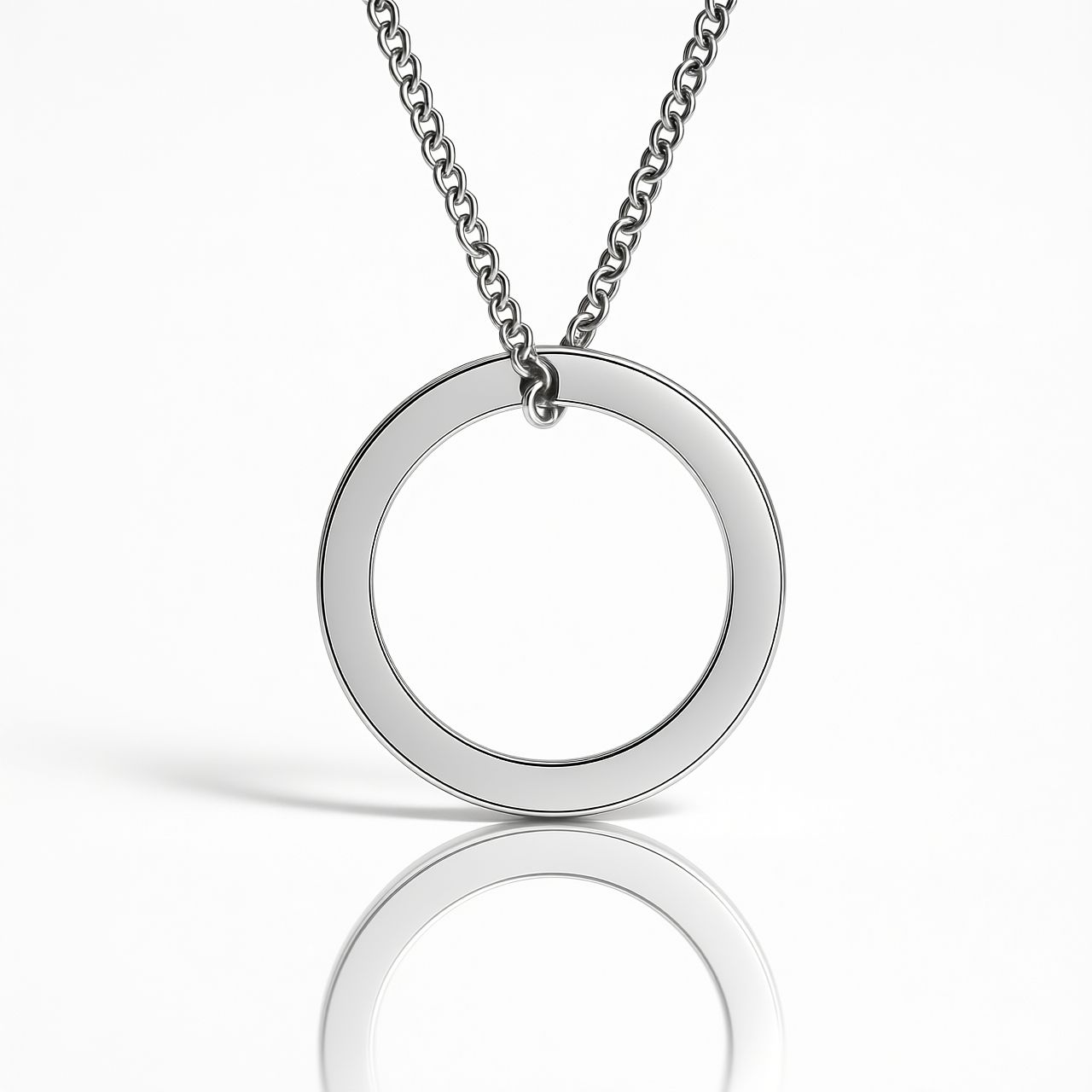 Forever Personalised Open Circle-40mm, Metal Choice: Sterling Silver