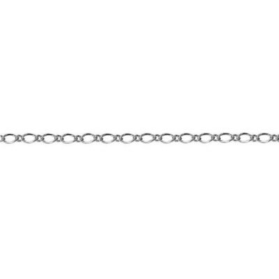 Sterling Silver Oval Figaro Chain (OF41) Sterling Silver Oval Figaro Chain (OF41)
