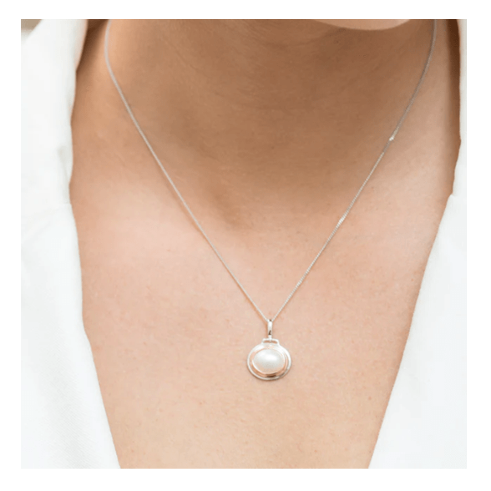 Sterling Silver RGP Mabe Pendant