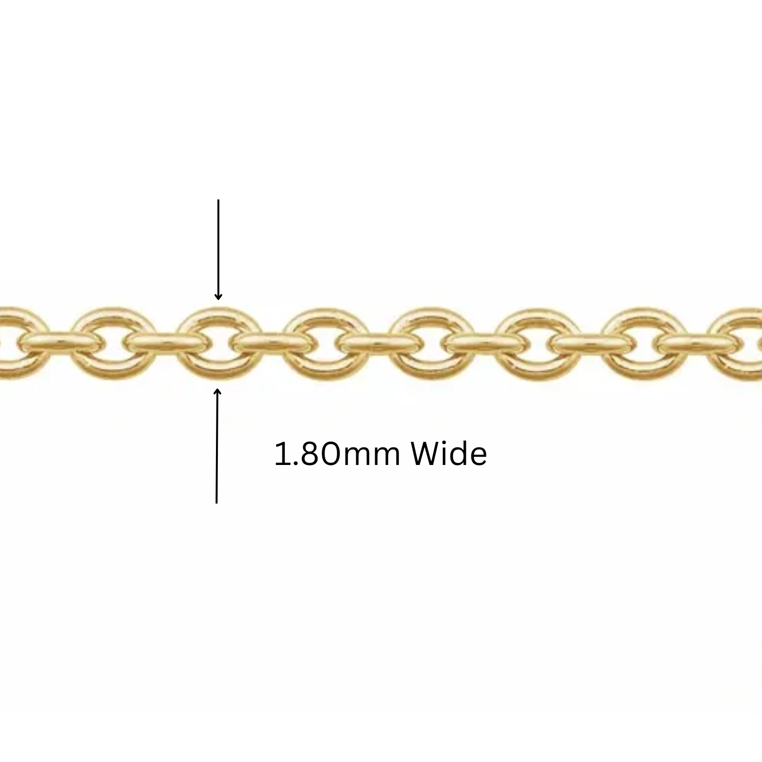 9ct Yellow Gold Cable Chain-CA40 50cm