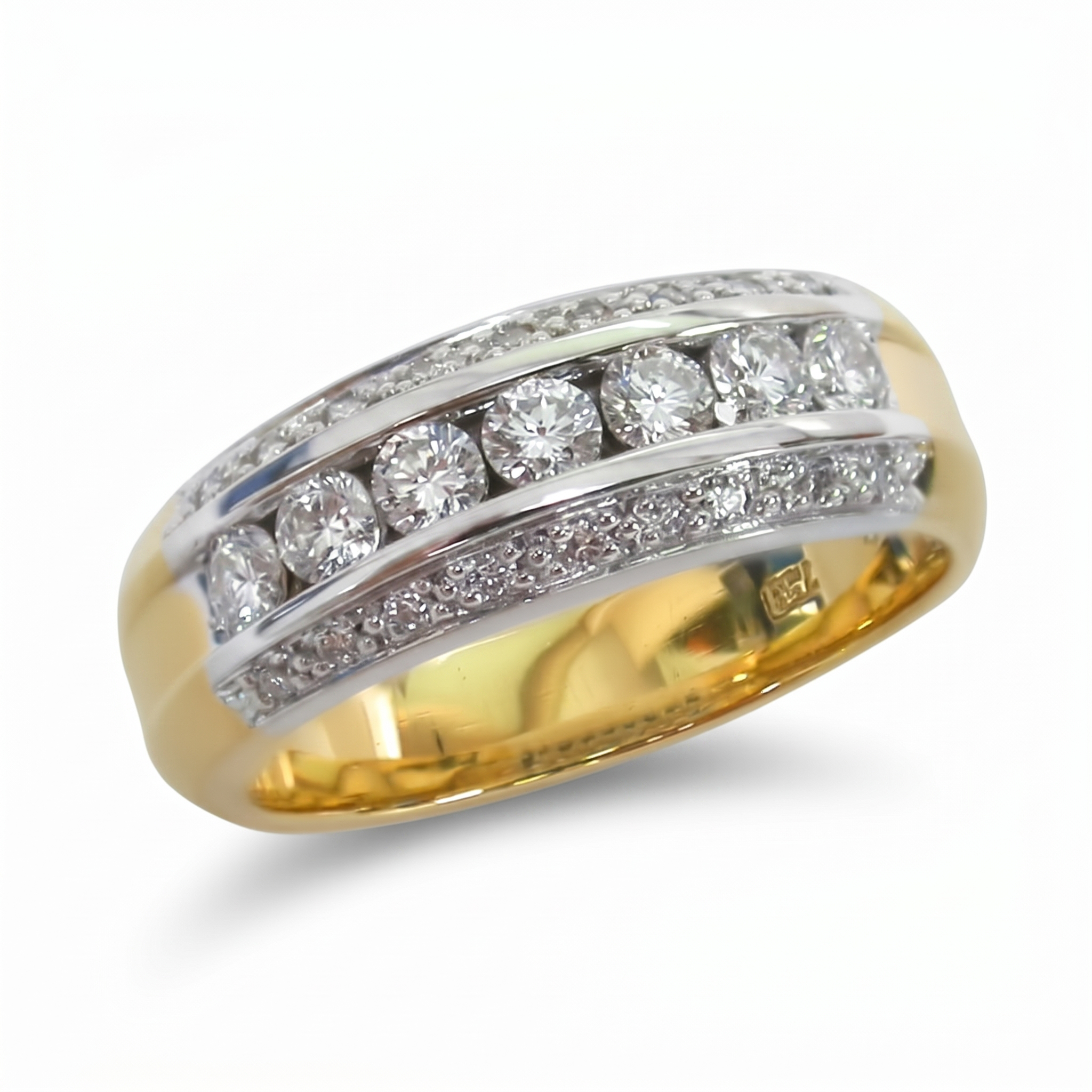 9ct Wide Diamond Dress Ring