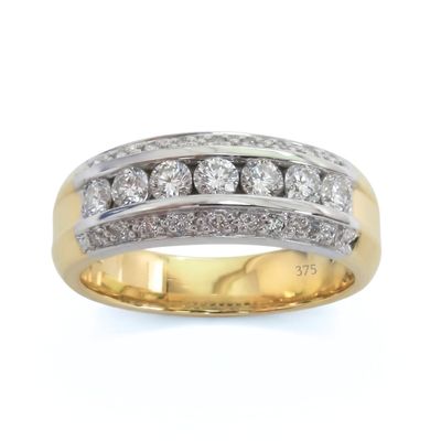 9ct Wide Diamond Dress Ring 9ct Wide Diamond Dress Ring