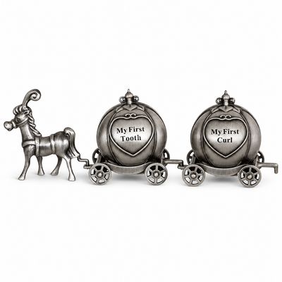 Mini Pewter Pumpkin Coach First Tooth & Curl Mini Pewter Pumpkin Coach First Tooth & Curl