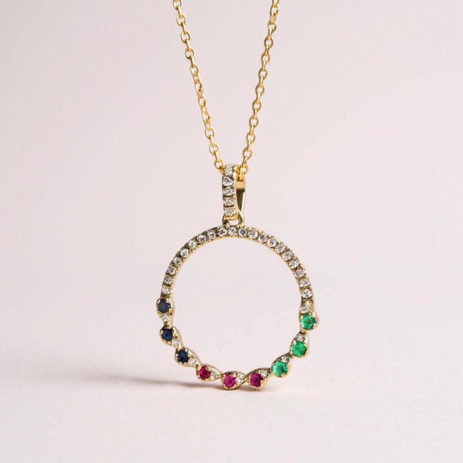 9Y Multi Stone Pendant 9Y Multi Stone Pendant