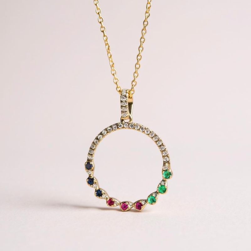 9Y Multi Stone Pendant