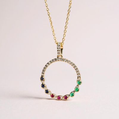 9Y Multi Stone Pendant 9Y Multi Stone Pendant