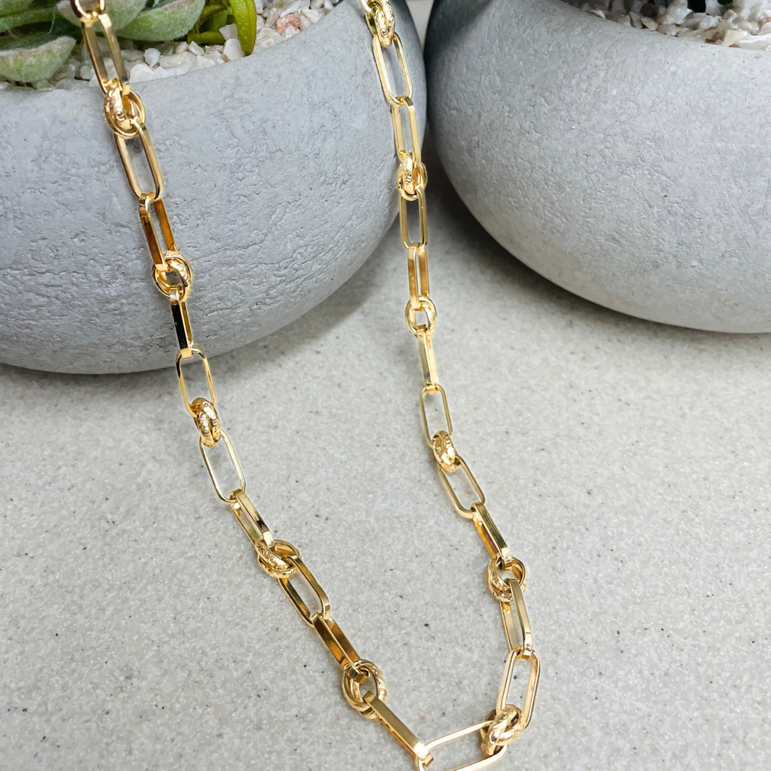 9ct Yellow Gold Filled Fancy Paperlink Chain