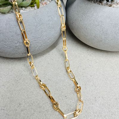 9ct Yellow Gold Filled Fancy Paperlink Chain