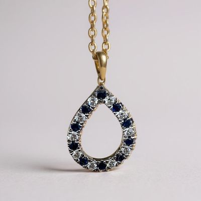 9Y Sapphire & Diamond Pendant 9Y Sapphire & Diamond Pendant
