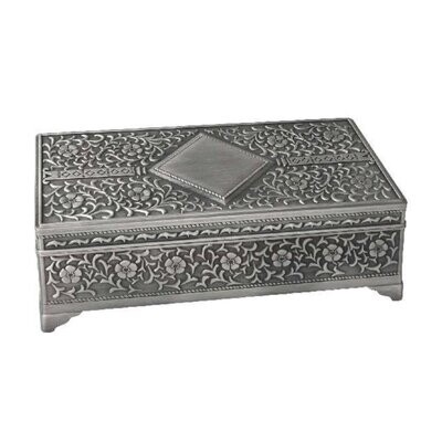 Jewellery Box Pewter Finish 7' Jewellery Box Pewter Finish 7'