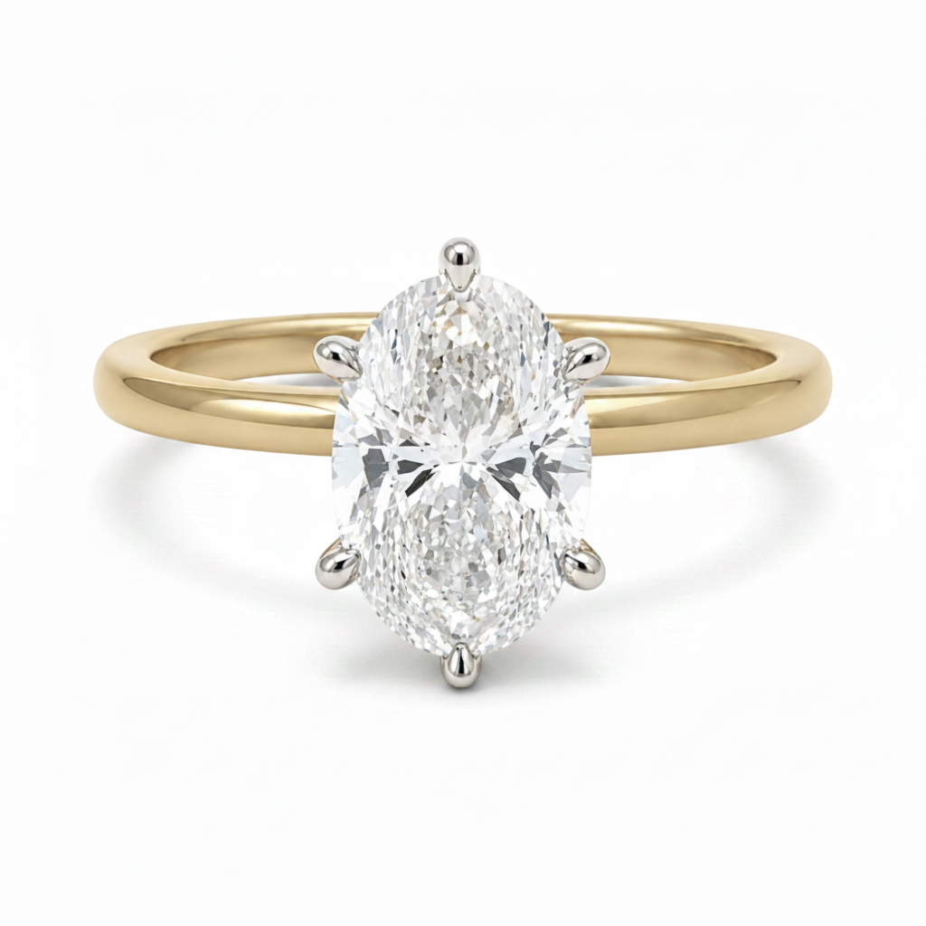 OVAL-1.58ct Lab Grown Diamond Engagement Ring