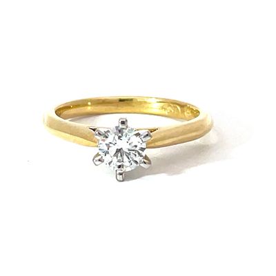 18ct Yellow Gold Lab Grown Diamond  Ring 0.50ct