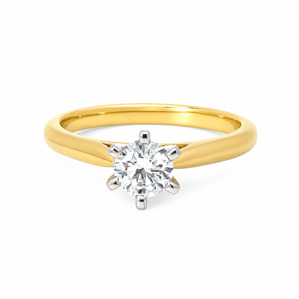 18ct Yellow Gold Lab Grown Diamond  Ring 0.50ct