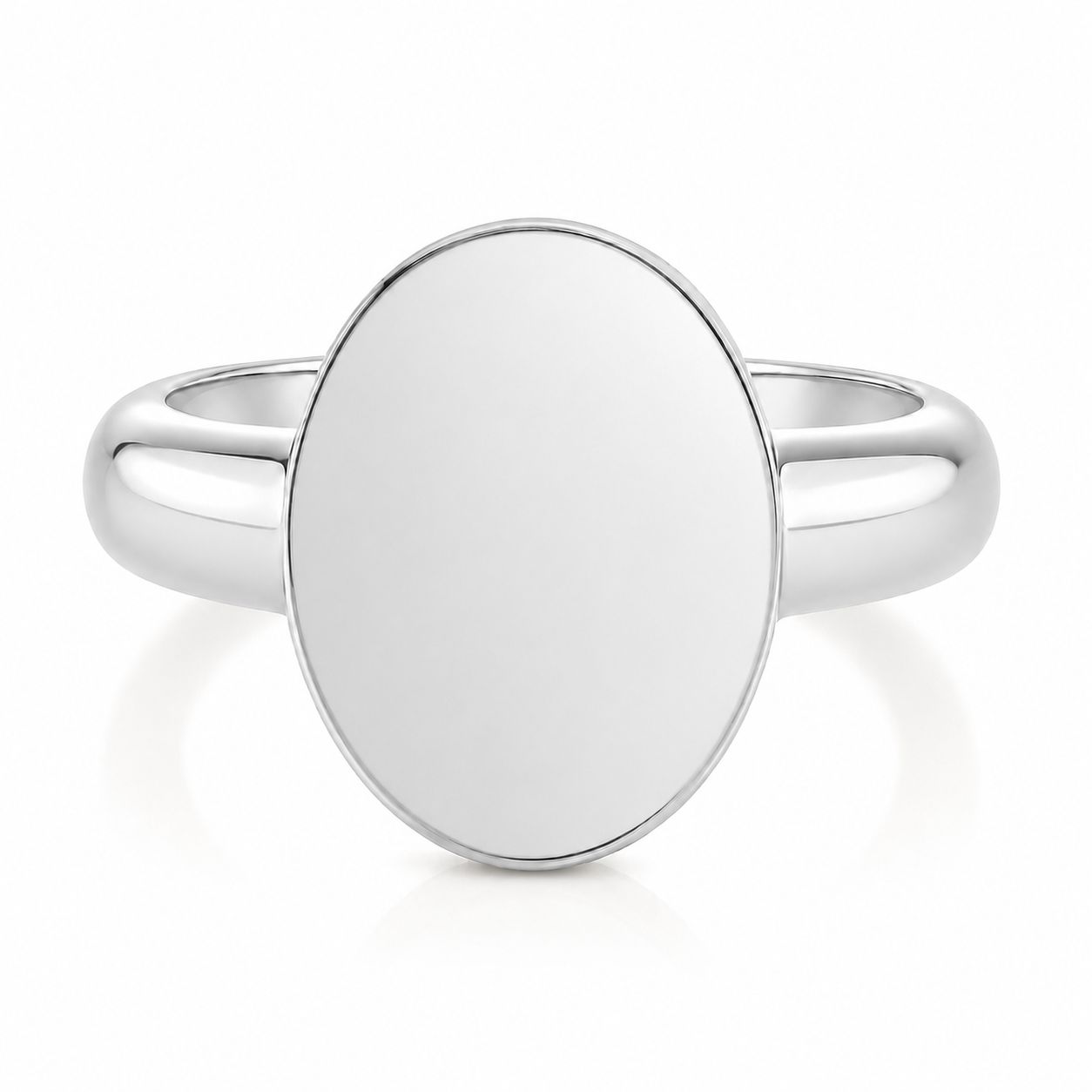 "Tilly" Oval Signet Ring, Metal Choice: Sterling Silver