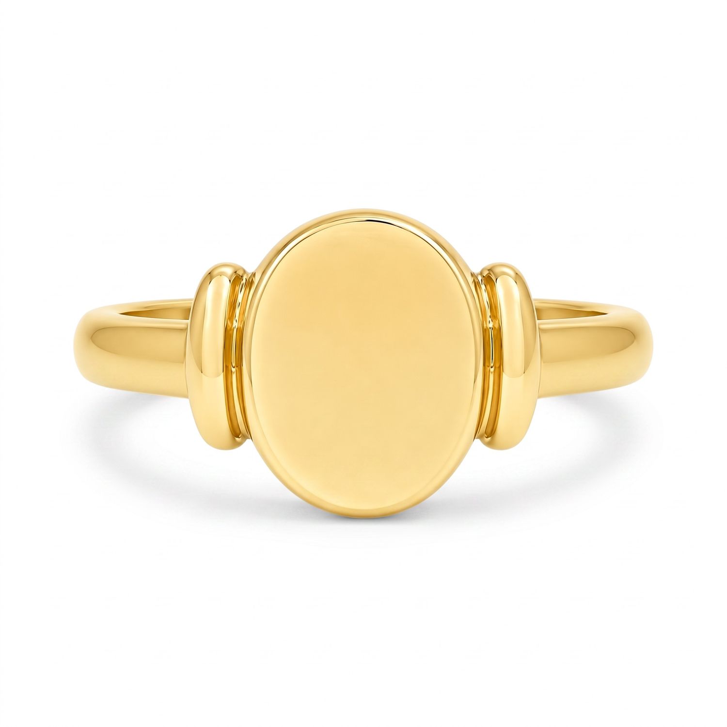 9ct Yellow Gold Oval Signet Ring - GRACE 9ct Yellow Gold Oval Signet Ring - GRACE