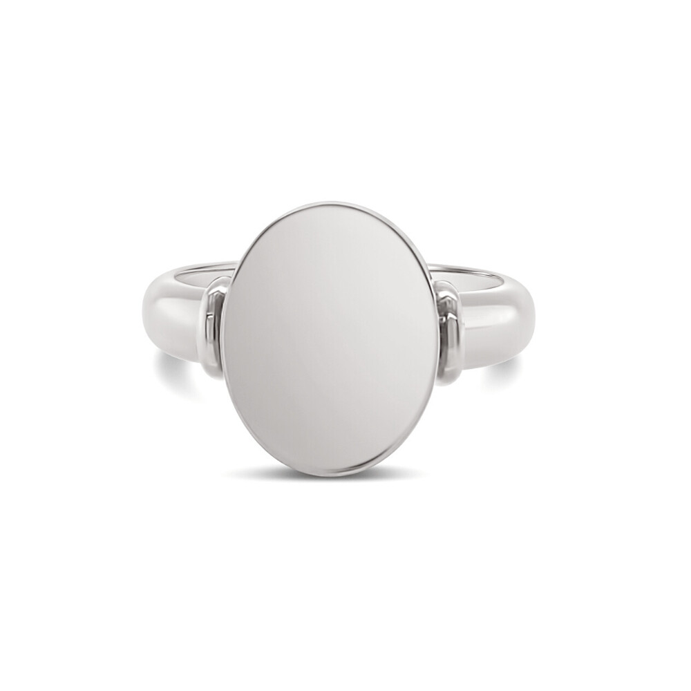 "Tilly2" Oval Signet Ring with Knuckles, Metal Choice: Sterling Silver