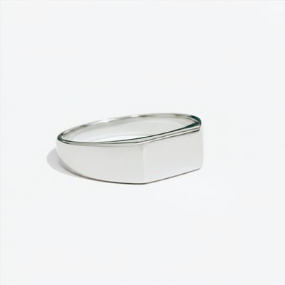 Sterling Silver Flat Signet Ring