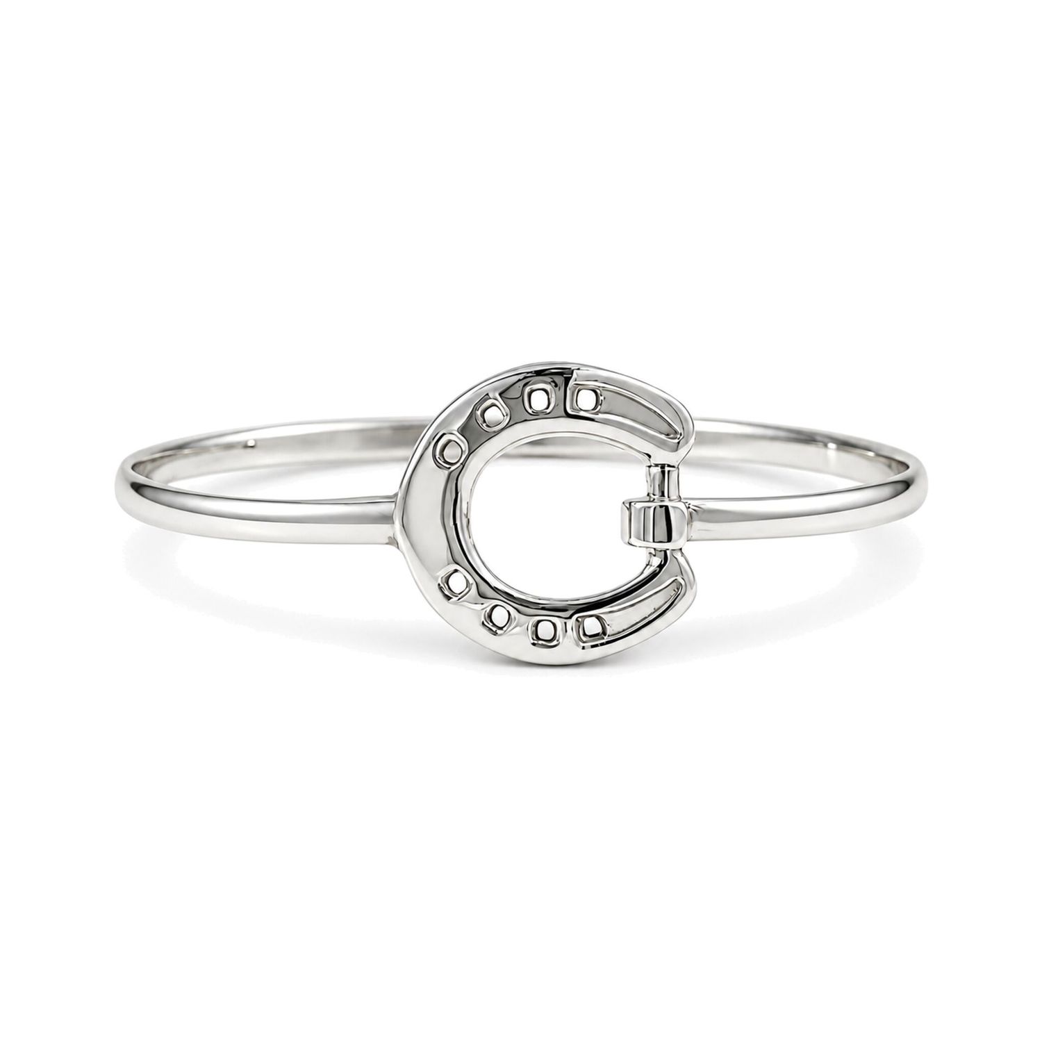 Sterling Silver Horseshoe Bangle