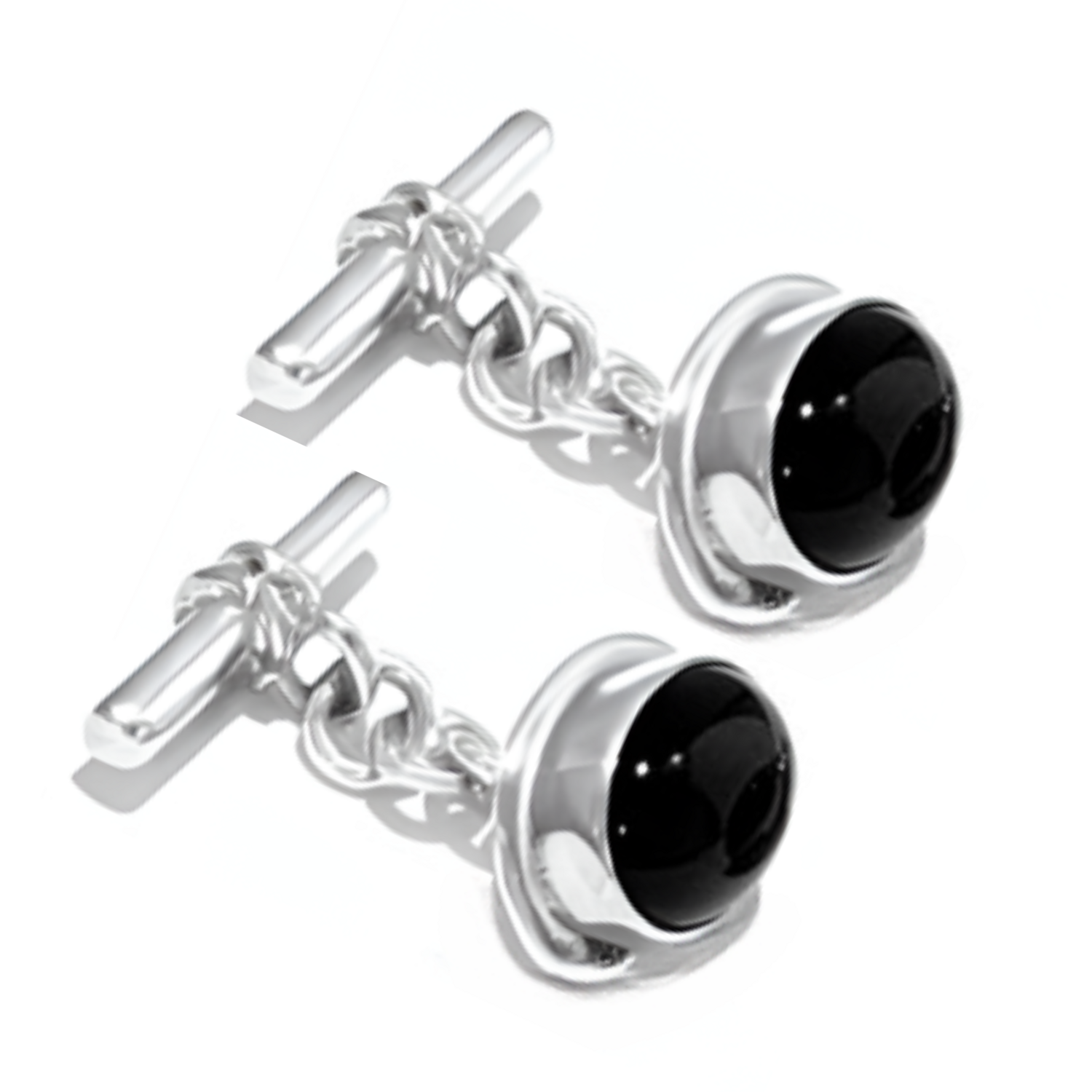 Sterling Silver Onyx Cufflinks Sterling Silver Onyx Cufflinks
