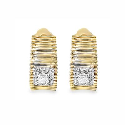 9Y Fancy Diamond Hoop Earrings 9Y Fancy Diamond Hoop Earrings