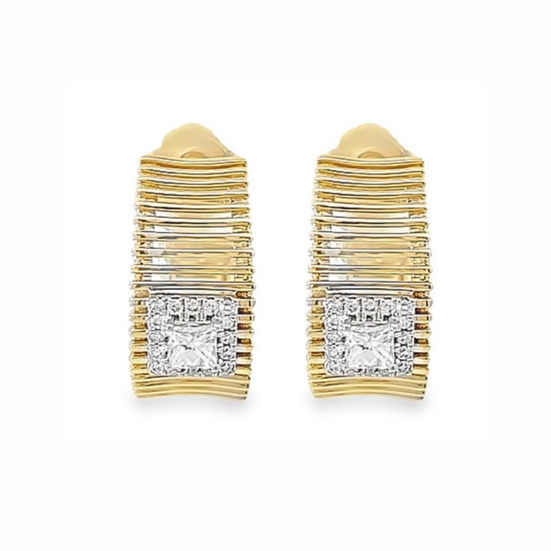 9Y Fancy Diamond Hoop Earrings 9Y Fancy Diamond Hoop Earrings