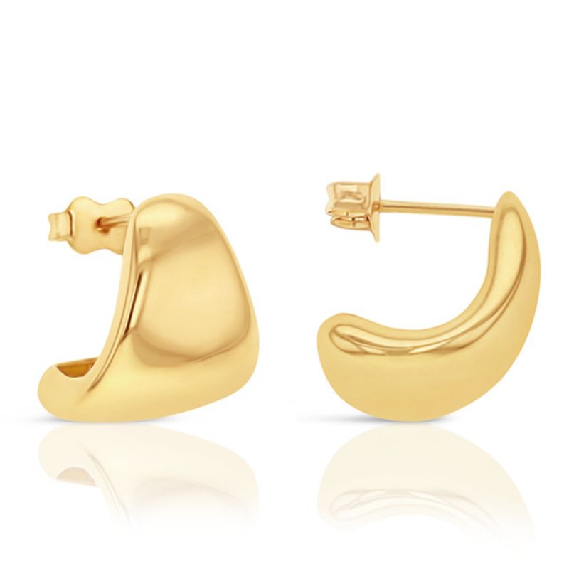 9Y HALF CURVED TAPERED  EARRINGS