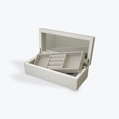 Wooden Panio Finish White Rectangle Jewellery Box