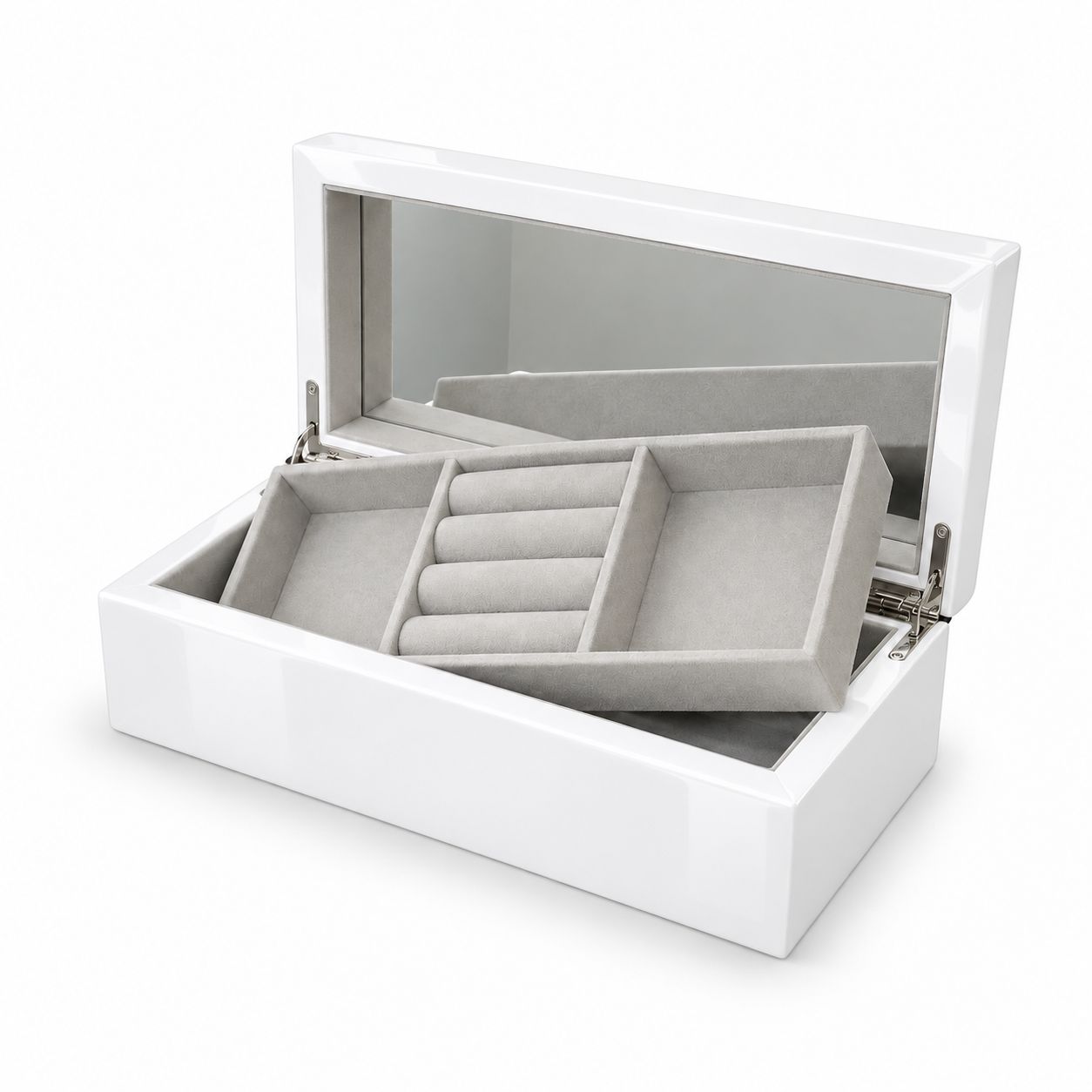 Wooden Panio Finish White Jewellery Box Wooden Panio Finish White Jewellery Box