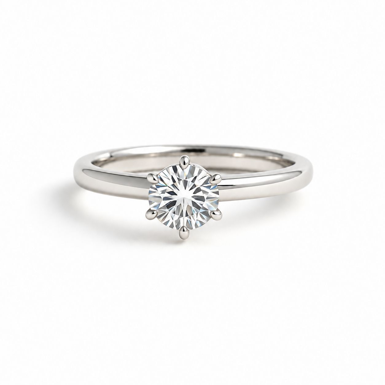 Solitaire Round Diamond Engagement Ring (RBC = 0.50ct)