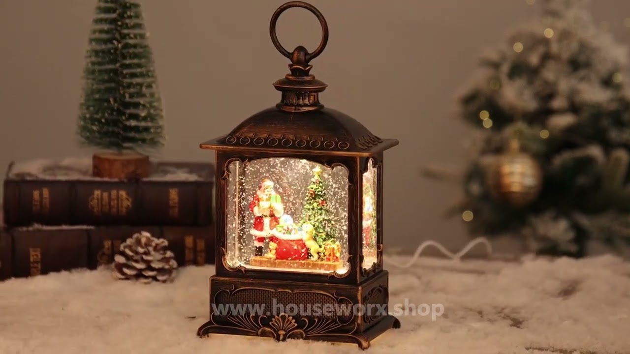 EUROPEAN SANTA SNOW GLOBE