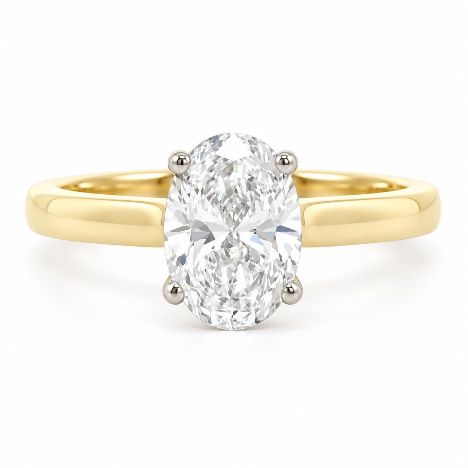 Oval Cut Solitaire Double Claw LAB Diamond Ring (1.50ct) Oval Cut Solitaire Double Claw LAB Diamond Ring (1.50ct)