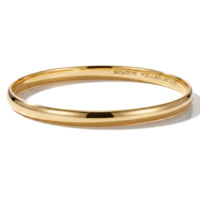 9ct Yellow Gold Filled Oval Bangle 6mm/64mm 9ct Yellow Gold Filled Oval Bangle 6mm/64mm