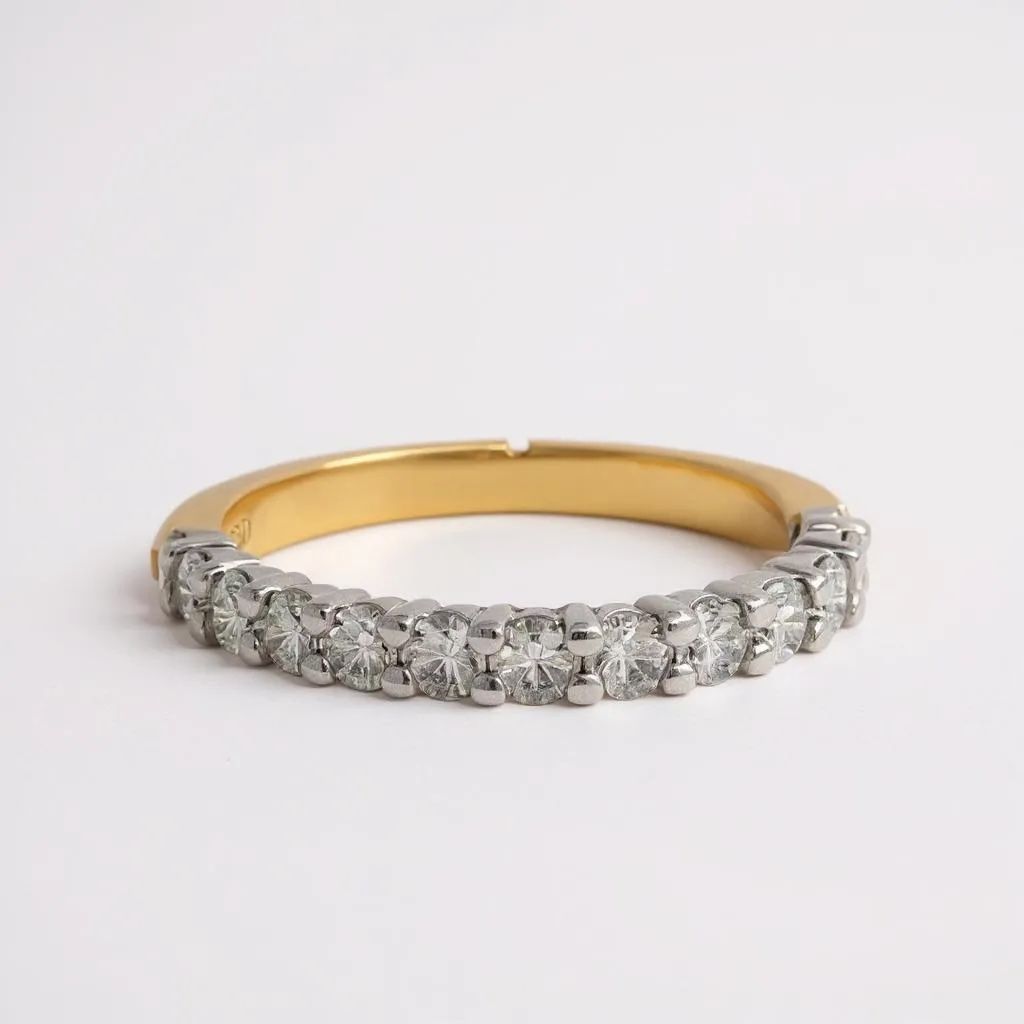 18ct Yellow Gold Diamond Band TDW 0.80ct