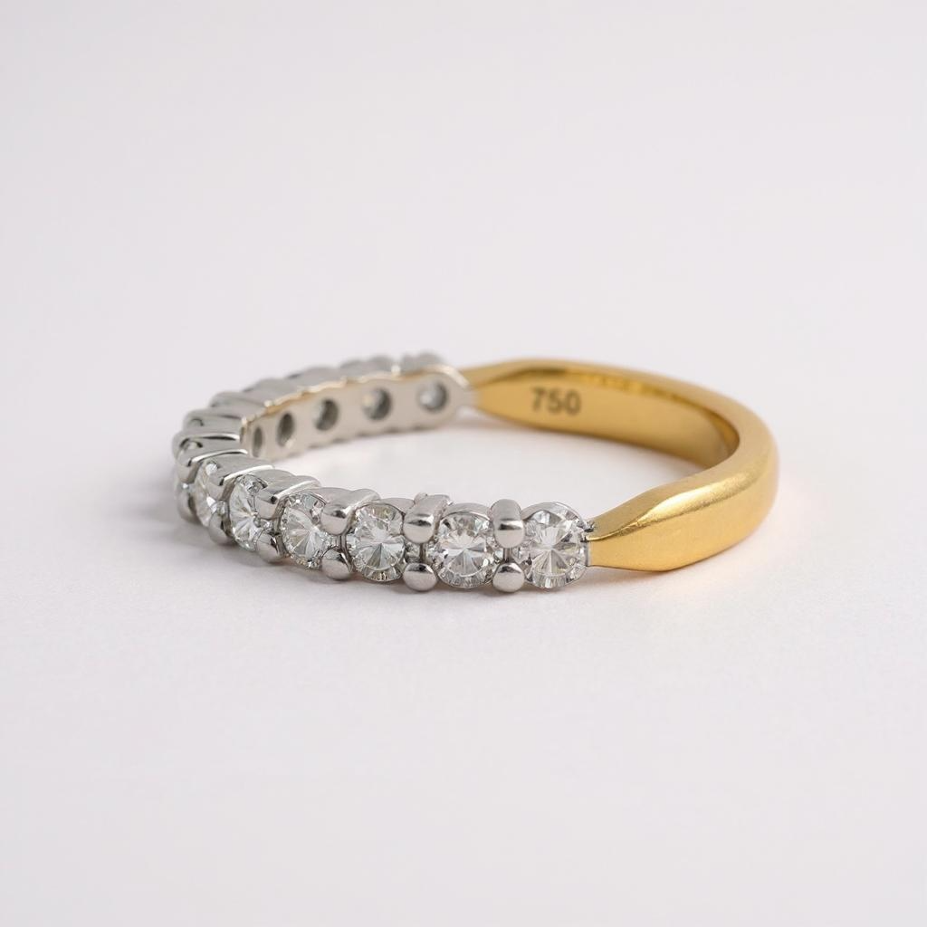 18ct Yellow Gold Diamond Band TDW 0.80ct