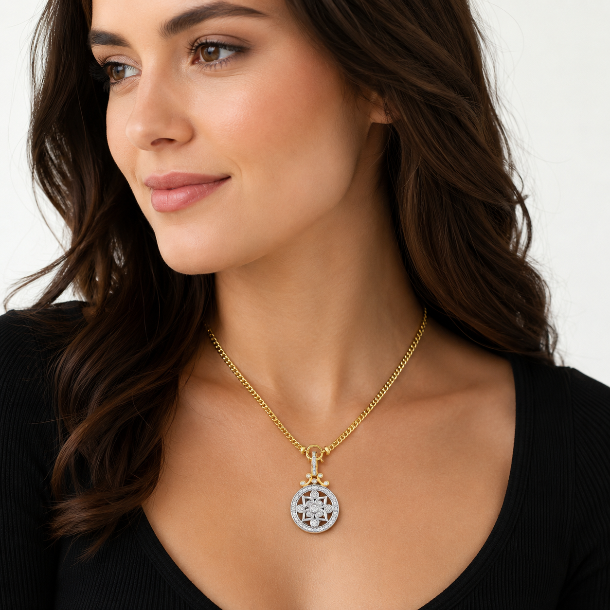9ct Diamond Circle Enhancer Pendant