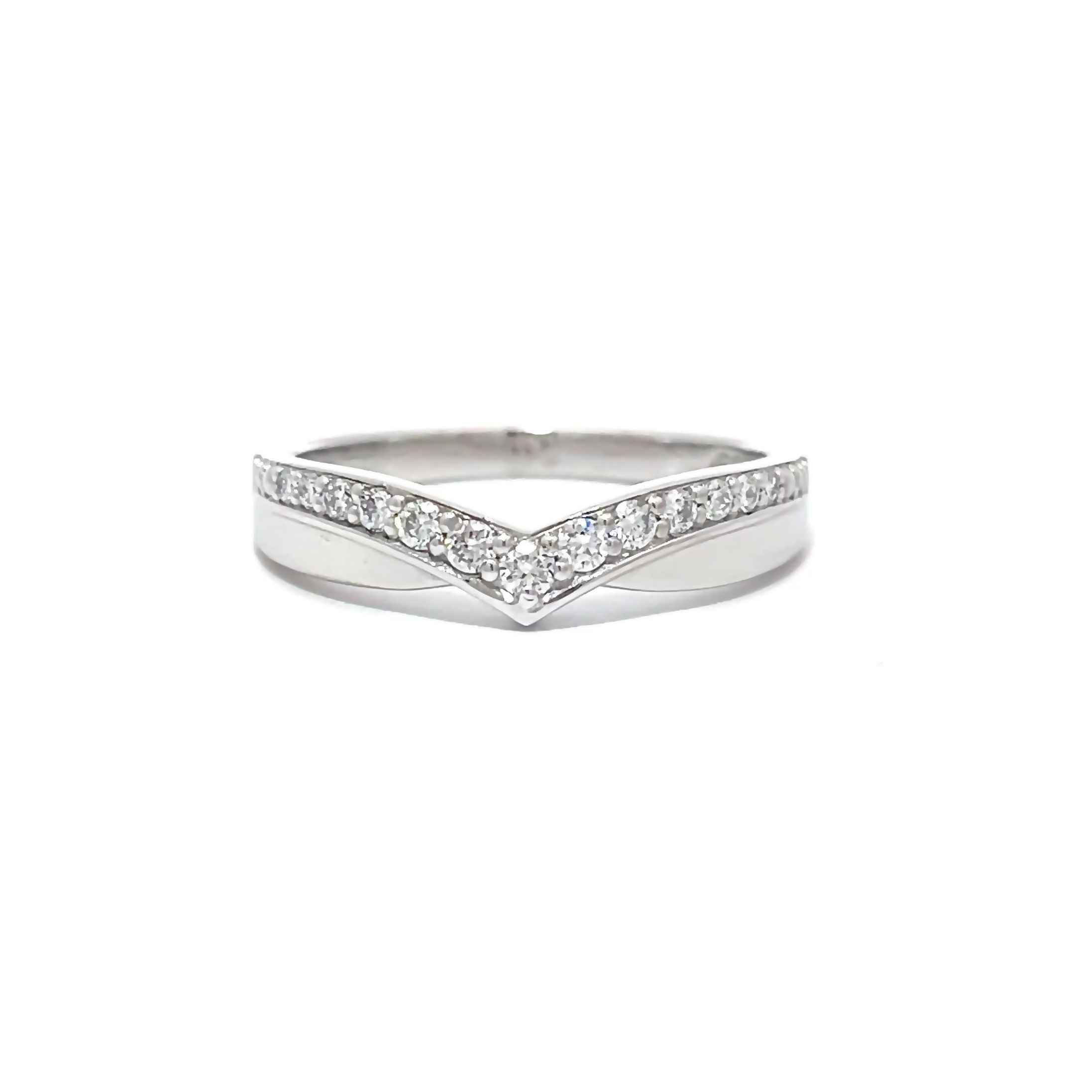 18W V Shape LAB Diamond Ring