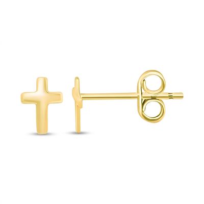 9ct Gold Petite CROSS Earrings 9ct Gold Petite CROSS Earrings