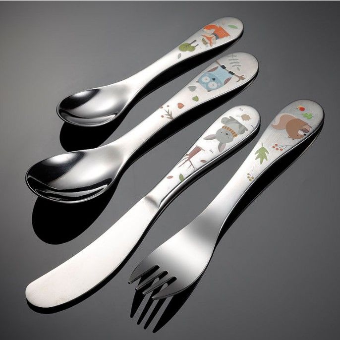 Children's 4pc Stainless Steel Cutlery Set