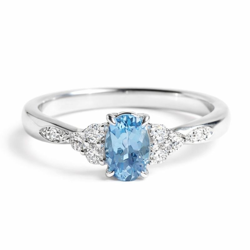 "Santa Maria" Aquamarine & Diamond Ring