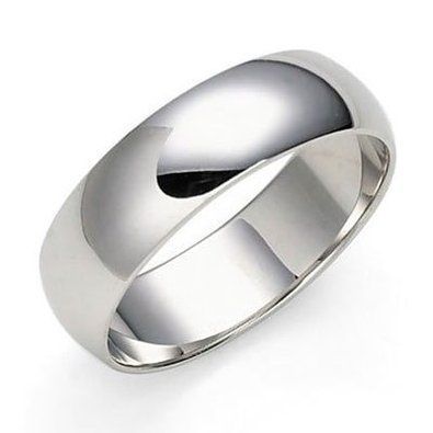 9ct White Gold Classic 6mm Wedding Band