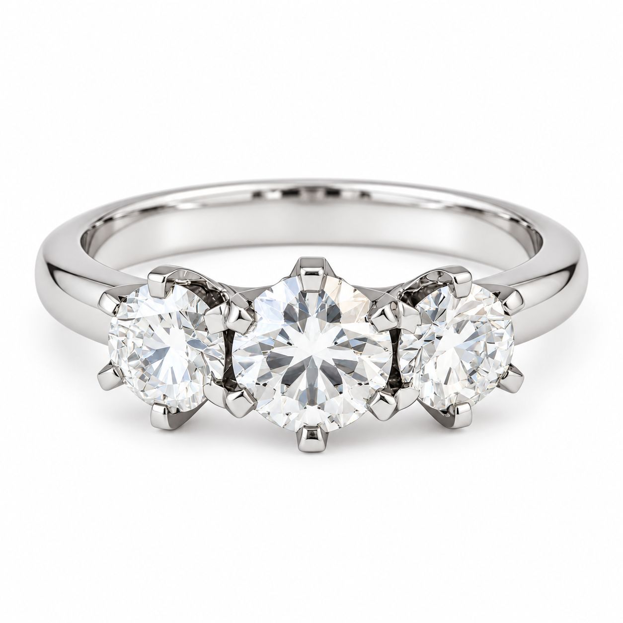18ct Round Diamond Trilogy Ring 18ct Round Diamond Trilogy Ring
